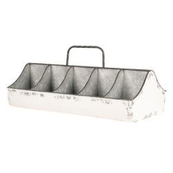 Plechový zásobník s boxy - 50*26*23 cm