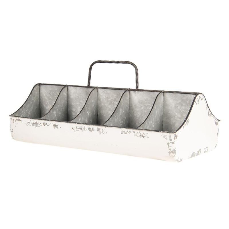 Plechový zásobník s boxy - 50*26*23 cm