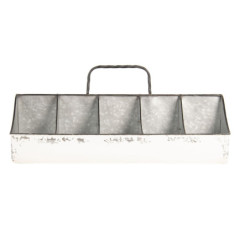 Plechový zásobník s boxy - 50*26*23 cm