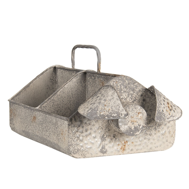 Plechový zásobník s boxy prase - 45*24*20 cm