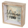 Dřevěná pokladnička s mapou Adventure - 15*5*15 cm