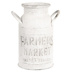 Bílá konev Farmers market - 15*26 cm