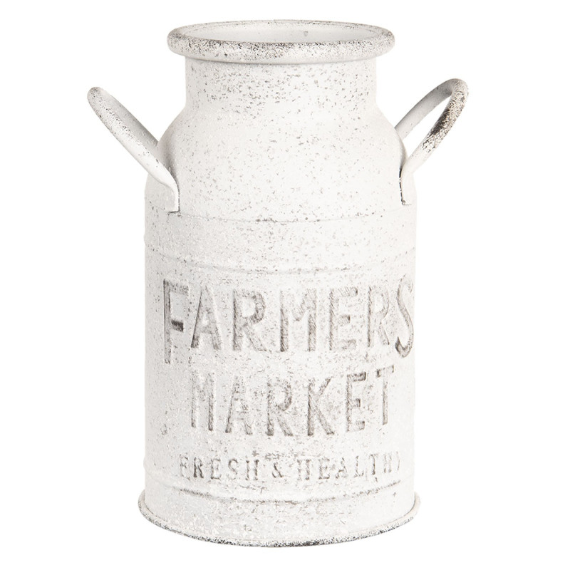 Bílá konev Farmers market - 15*26 cm