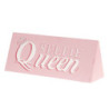 Růžová cedule / zarážka Queen - 20*6*8 cm