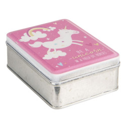 Kovová krabička Be a Unicorn - 10*8*4 cm