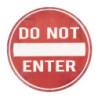 Červená kulatá kovová cedule Do not enter -Ø 35 cm