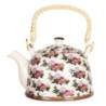 Porcelánová konvice na čaj s motivem růží - 18*14*12 cm / 0,8L