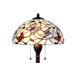 Stolní lampa Tiffany Butterfly Garden - Ø 41*60 cm 2x E27 / Max 60w