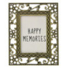 Zlatý fotorámeček s květinovými ornamenty - 4*5 cm