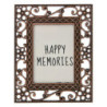 Měděný fotorámeček s květinovými ornamenty - 4*5 cm