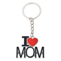 Klíčenka s černo stříbrným přívěskem I Love Mom