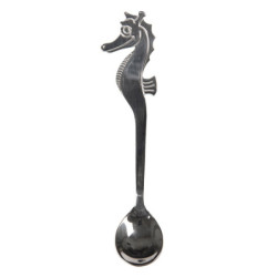 Lžička s mořským koníkem - stříbrná - 3*13 cm