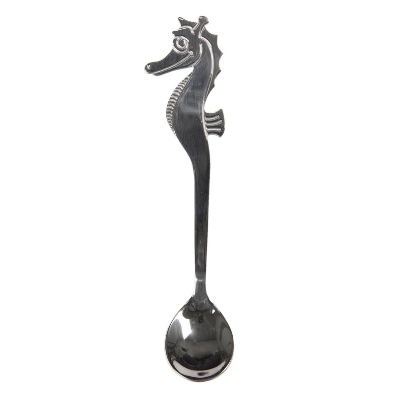 Lžička s mořským koníkem - stříbrná - 3*13 cm