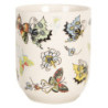 Porcelánový kalíšek na čaj s motýlky - ∅ 6*8 cm / 0,1L