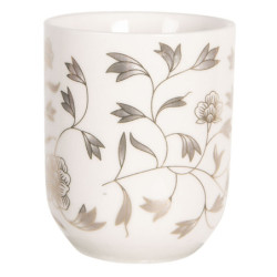 Porcelánový kalíšek na čaj s drobnými kvítky- ∅ 6*8 cm / 0,1L