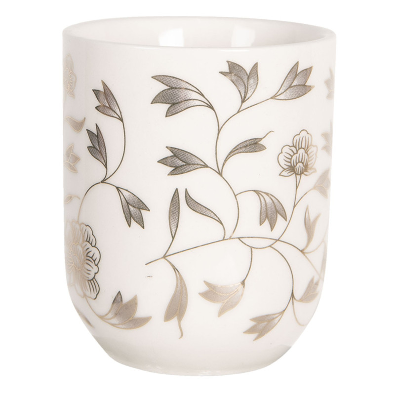 Porcelánový kalíšek na čaj s drobnými kvítky- ∅ 6*8 cm / 0,1L