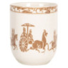 Porcelánový kalíšek na čaj s antickými motivy - ∅ 6*8 cm / 0,1L