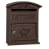 Hnědá poštovní schránka Letters - 27*9*31 cm