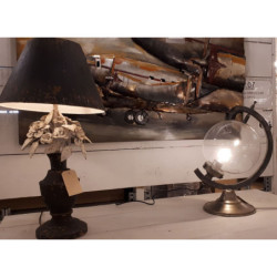 Kovová stolní vintage lampa s patinou - Ø 36*73 cm / E27 60W