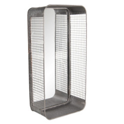 Zrcadlo s drátěným rámem a policí Odalis - 28*15*57 cm