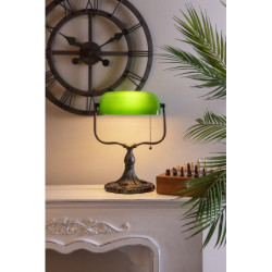 Zelená bankovní lampa tiffany Velves - 27*20*36 cm 1x E27 / max 60w