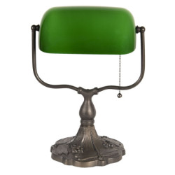 Zelená bankovní lampa tiffany Velves - 27*20*36 cm 1x E27 / max 60w