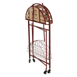 Pojízdný skládací kovový odkládací stolek  - Ø 49*98 cm