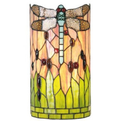 Nástěnná lampa Tiffany Dragonfly - 20*11*36 cm 2x E14 / Max 40W