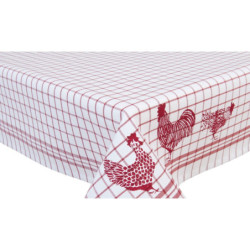 Ubrus na stůl Country Side Chicken red - 150*150 cm