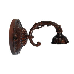 Nástěnná lampa Tiffany hnědá bez stínítka -15*Ø 23 cm