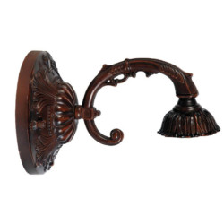 Nástěnná lampa Tiffany hnědá bez stínítka -15*Ø 23 cm