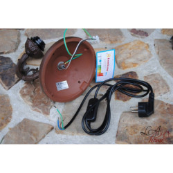 Nástěnná lampa Tiffany hnědá bez stínítka -15*Ø 23 cm