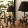 Zlatá stolní lampa v designu opic Les Animaux - 20*7*36 cm