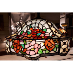 Stolní lampa Tiffany Flowers - Ø 45*62 cm 3x E27 / Max 60w