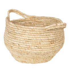 Sada 3 pletených košů z listů Anais – Ø 30*31 / Ø 25*26 / Ø 20*20 cm