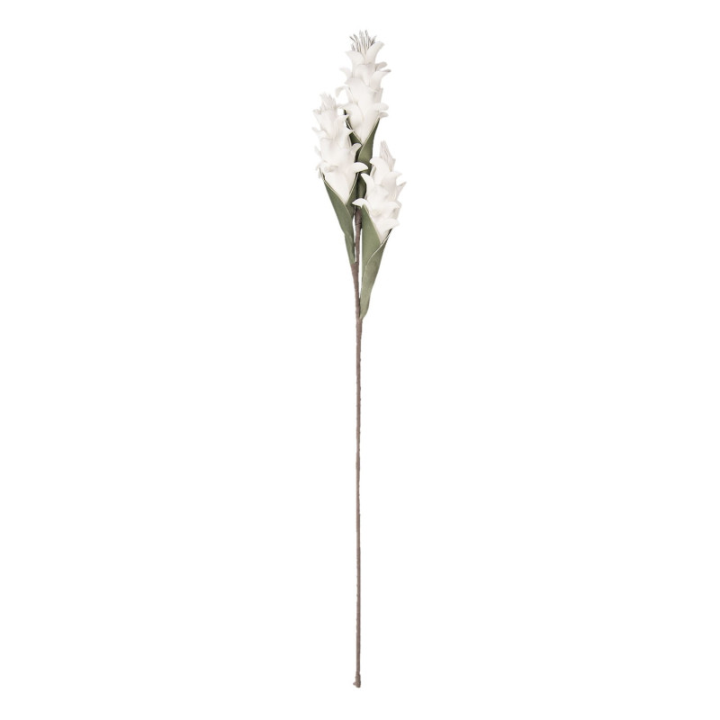 Bílá umělá květina s listy Rosaire - 106 cm