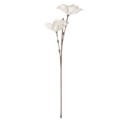 Bílá dekorační květina - 77 cm