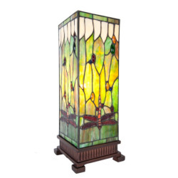 Stolní lampa Tiffany Dragonfly square