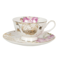 Porcelánový šálek s podšálkem Roses garden - 0,2L