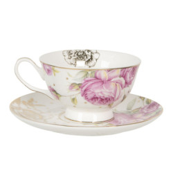 Porcelánový šálek s podšálkem Roses garden - 0,2L