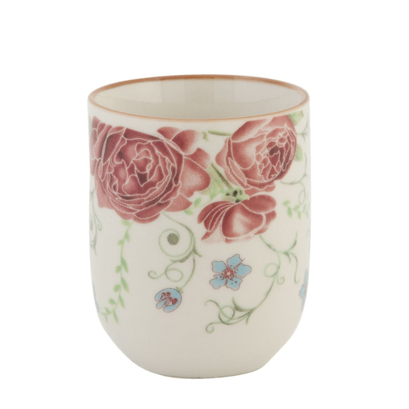 Kalíšek na čaj pivoňky - pr 6*8 cm / 0,1L