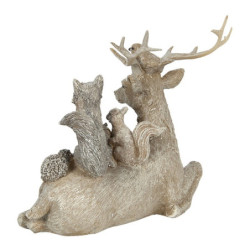 Dekorativní soška jelena se zvířátky - 18*8*16 cm