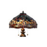 Stolní lampa Tiffany Dark dragonfly - Ø 42*64 cm