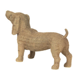 Hnědozlatá dekorace psa Chien - 39*14*24 cm