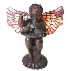 Stolní lampa Tiffany Ange - 33*21*33 cm E14/max 2*25W