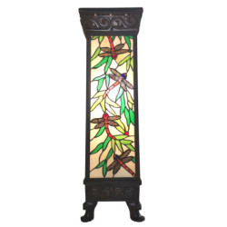 Světelný sloup Tiffany Dragonfly - 26*26*71 cm E27/max 1*100W