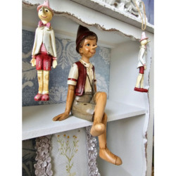 Dekorace sedící Pinocchio - 13*12*23 cm