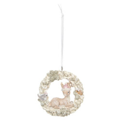 Závěsná vánoční dekorace se srnečkou - 7*2*8 cm