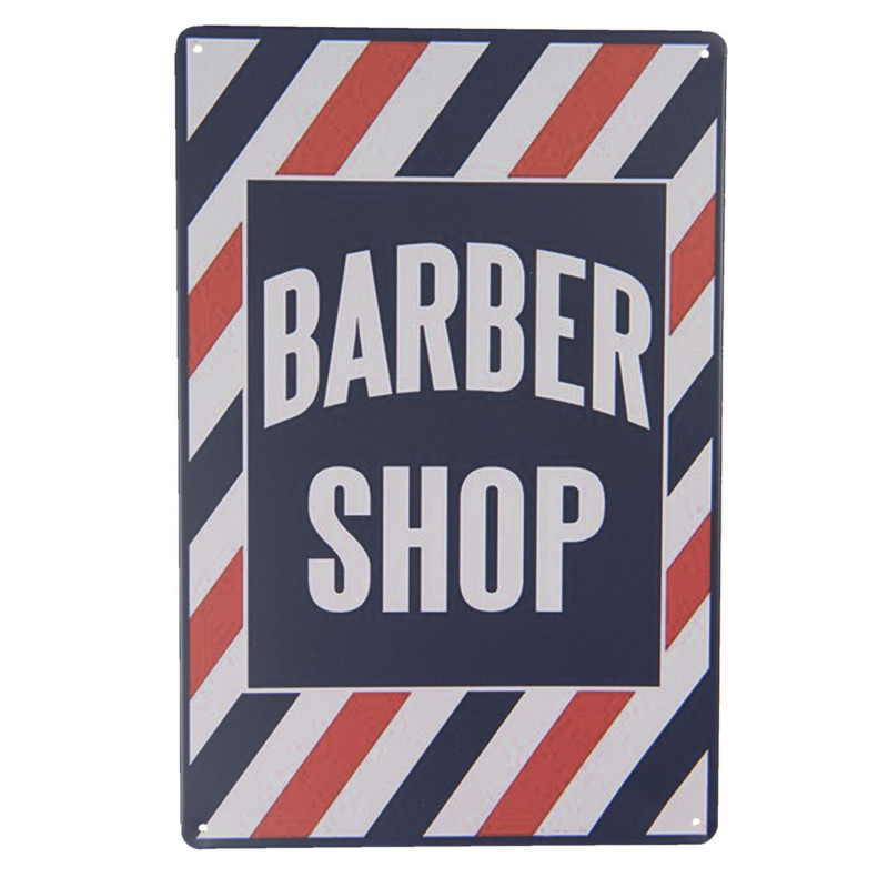 Nástěnná kovová cedule Barber Shop - 20*30 cm