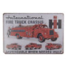 Kovová nástěnná cedule Fire Truck - 30*20 cm